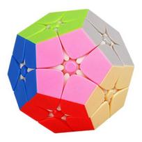 Dodekaedras Megaminx kubas Profesionalus Premium Specialus kubas IQ galvosūkis 12-pusių kubas Pažangus, Korėjos galvosūkiai pink