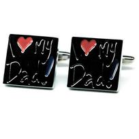 Gdesign I Love Dad Button Cufflinks