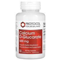 Protocol for Life Balance, Calcium d-Glucarate, 500mg, 90 Veggie Capsules
