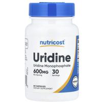 Nutricost, Uridinas, 60 kapsulių (300 mg vienoje kapsulėje)