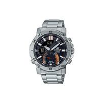CASIO Men EDIFICE Silver Watch ECB-20YD-1A ECB-20YD-1A Black Dial Silver Strap black