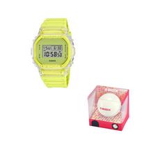 CASIO Unisex G-SQUAD serijos geltonas laikrodis DW-5600GL-9PR DW-5600GL-9PR Capsule Toy Box Limited Edition yellow