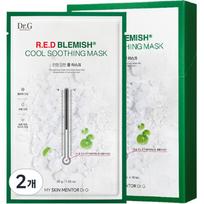 Dr.G Dr.G Red Blemish Cool Soothing Mask, 10 packs, 2 pieces white