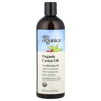 Sky Organics, Ekologiškas ricinų aliejus, Kondicionuojantis aliejus, 16 fl oz (473 ml) white