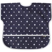 Pli? infant's NEW waterproof short-sleeved bib, 04 dark gray star, 1 piece, 1 piece gray