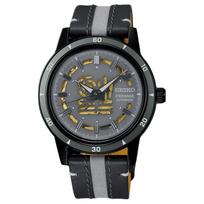 SEIKO 50 meters waterproof depth automatic/manual mechanical movement cowhide strap men's watch gray dial SARY259 pilka spalva