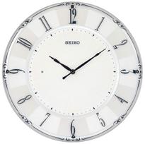 Seiko Clock Wall White Pearl Diameter x KX504W Clock, Finish, Glossy, 35.1 3.0 cm, white