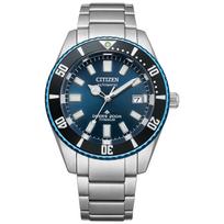 Laikrodis „Promaster 35th Anniversary Limited“ modelis, atsparus vandeniui mechaninis naras, 200 m mėlynas tamsiai mėlynas mechaninis automatinis apvyniojimas sidabro spalvos [Citizen] NB6026-56L sidabras