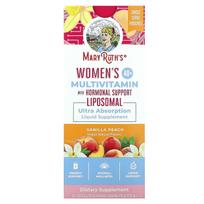 MaryRuth's, Multivitamin for Women 40+, Multivitamin with Hormones, Vanilla Peach, 14 Pouches, 0.5 fl oz (15 ml) Each