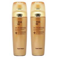 (2 pieces)Tony Moly Intense Care Gold 24K Snail Emulsion/Lotion, 2 pieces, 140ml beige