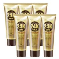 Lapurev 24K pure gold peel-off pack / pore-shrinking pure gold modeling pack, 6 pieces beige