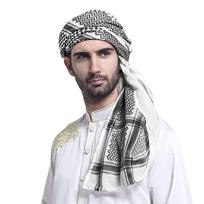 Bao Core Islamo lengvas arabiškas kostiumas Indijos juodas (Baoxinjp) Turbanas, Madingas, Plaukų juosta, Plonas, Plaukų juosta, Cosplay, Bandana, 140140cm, juoda
