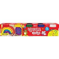 Amos spalvotas molis 85 g x 5 rūšių rinkinys, 5 spalvos, Korėjietiški žaislų reikmenys red