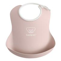 BabyBjorn baby bib bib, powder pink, 1 piece white