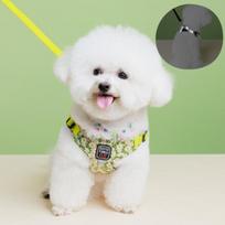 Owner bag dog clothes chest strap harness set, yellow white