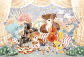 EPOCH 300 Piece Jigsaw Puzzle Illustration/Art Waka Nakauchi Starry Sky Stage (26 x 38cm) 28-822s with glue and spatula with score ticket EPOCH gray