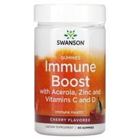 Swanson, Immune Strength, Acerola, Zinc, Vitamins C and D, Cherry Flavor, 60 Gummies