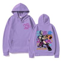 Arcane Jinx Hoodie Fashion Men Harajuku Anime Rabbit Monkey Hoodies Funny Cute Cartoon Bunny Pullovers Sweatshirts Hoodies & Sweatshirts Men’s L pink