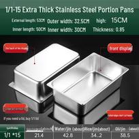 Stainless Steel Rectangular Food Pan with Lid black