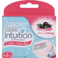 Schick Schick Intuition Replacement Blade Women's Razor for Firm and Moisturized Skin (3 Pieces) gray