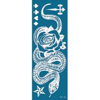 Reusable henna tattoo self-henna design, 1 piece, SG-41 blue