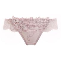 himico GRANDE 003 Dalia Stellato Thong All Available in and LL Sizes Panties, Lace, M, L, (BP-Baby Pink, L) gray