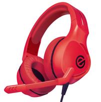 ELECOM Gaming Headset Wired 3.5mm with Microphone [PS5 / PS4 / Switch] Lightweight Binaural Overhead 50mm Driver Controller Included Red HS-G01RD raudona