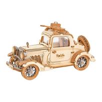Robotime Classic 3D medinių galvosūkių rinkinys (Senovinis automobilis)