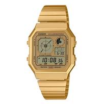 Casio Vintage A130WEG-9A Unisex Digital Watch Gold Retro-Futuristic auksas