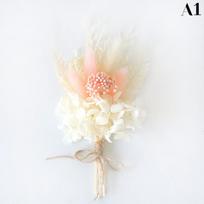 1vnt Mini natūrali sausų gėlių puokštė Boutonnieres groomsmen sagos pamergės gėlė korsažas sagė Kalėdų vestuvių dekoras A1 beige