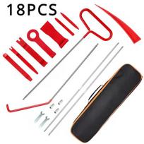 21/18PCS Car Door Tool Kit Inflatable Air Pump Auto Window Door Open Fixing Gripper Tools Long Reach Kits with Carrying Bag Fuel System Fittings7 18PCS red