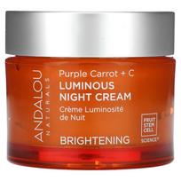 Andalou Naturals vandeninis švytintis naktinis kremas purpurinė morka + C 1,7 fl uncijos, 1 vnt. red