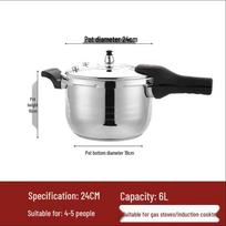 Zhishi Stainless Steel Pressure Cooker gray