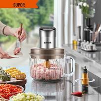 SUPOR 2L Electric Meat Grinder and Food Processor CN plug (adapter included) gray