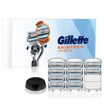 Gillette 2024 Skintech razor blade 10p + razor stand set, 1 set ,Korean razor blade white