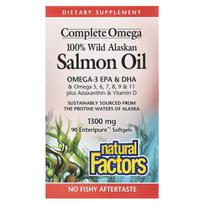 Complete Omega, 100% Wild Alaskan Salmon Oil, 1,300Mg, 90 Enteripure™ Softgels