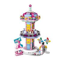 LOZ Mini Block Amusement Park Gyro Drop, 01. Amusement Park Gyro Drop, Korean popular toys gray