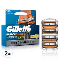 Gillette 2024 ProGlide Power Razor Blades, 4-Pack, 2-Piece ,Korean razor blade blue