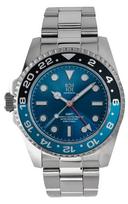 NAUJAS „Hyakuichi“ AUTOMATINIS GMT LAIKRODIS Mechaninis GMT japoniškas mechanizmas, besisukantis rėmelis, 20 ATM, atsparus vandeniui, pasaulio laikas, kairė rodyklė, kairė karūnėlė sidabras