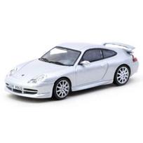 Tarmac Works X iXO 1/64 Porsche 911 GT3 (Type 996) Silver - GLOBAL64 Diecast Model Car gray