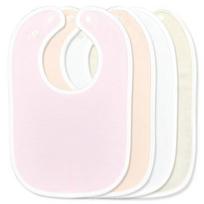 Namenara rabbit bib set B-5, pink, apricot, ivory, beige, 1 set white