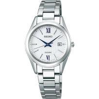Seiko moteriškas SWCW145 (EXCELINE Moteriški) Apvalus laikrodis Sidabrinis gryno titano *Deimantinio skydo analogas