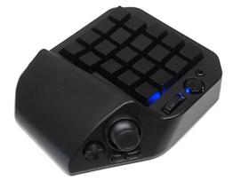 MH-Device MH-Delta 41 klavišo vienrankė žaidimų klaviatūra su vairasvirte ir ratuku (Standartinis - Visiškai juodas)