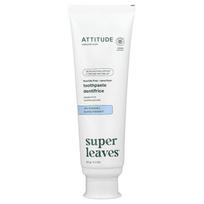 ATTITUDE, Super Leaves™, Fluoride-Free Whitening Toothpaste, Peppermint, 4.2 oz (120 g) white