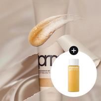 Primera Organience BR Soft Peeling To Foam valiklis 120mL specialus rinkinys (+Aliejus iki putų valiklis 30mL) white