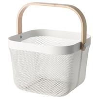 RISATORP legiruoto plieno baltas [IKEA] krepšys, balta
