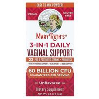 MaryRuth's, 3-in-1 Daily Vaginal Supplement, Unflavored, 60 Billion CFU, 0.5 oz (15 g)