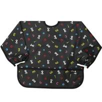 Pli? Baby's NEW Waterproof Long Sleeve Bib, 36 Alphabets, 1 Piece, 1 Piece black