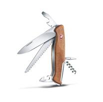 VICTORINOX Ranger Wood 55 Šveicariškas armijos peilis Peilis Lauko didelis ašmenys su fiksatoriumi Apima gręžtuvą Pagamintas Šveicarijoje su 10 funkcijų Kompaktiškas Katastrofai white