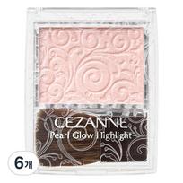 Cezanne Pearl Glow Highlight 2.4g, 04 Shell Pink, 6 pcs. beige